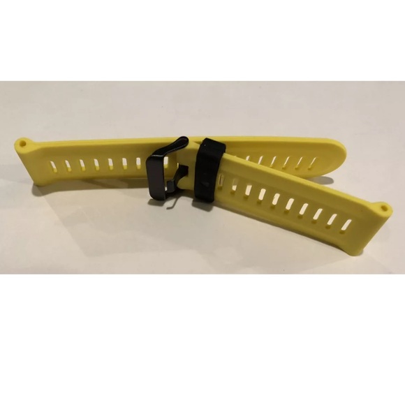 Watch Band 25mm Yellow Blk Silicone Rubber Replacement Nixon 51-30 Strap Garmin - Picture 10 of 11